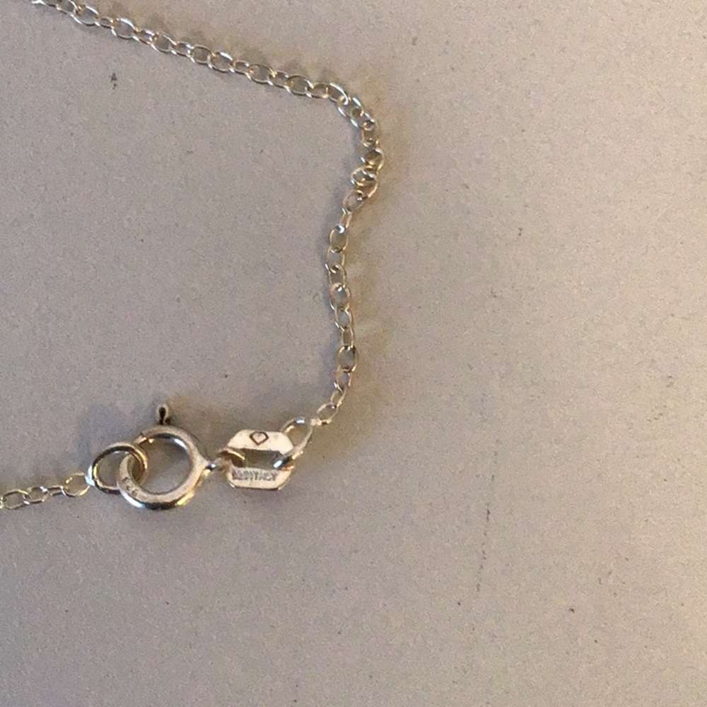 Sterling Silver Chain Rectangle Pendant - image 6